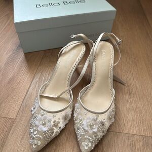 Bella Belle Rosa ivory size 8 heels